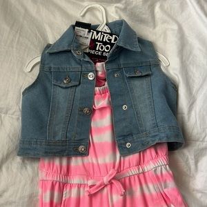Limited Too girls romper with Jean jacket